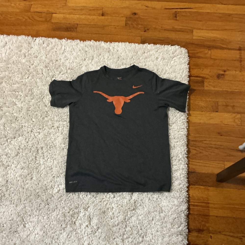 Nike Dark Gray Tee with Orange Logo